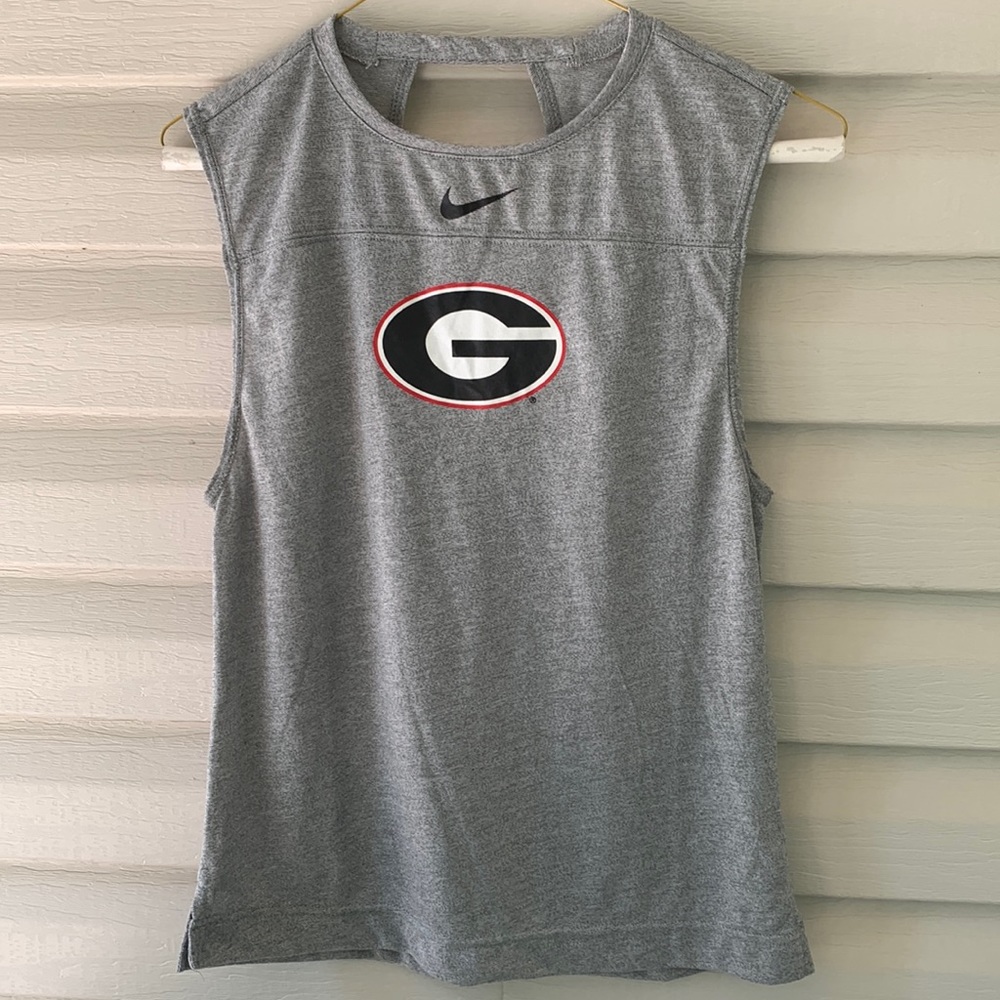 Gray UGA Nike dri-fit tank top